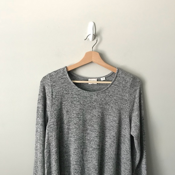 Anthropologie Tops - Anthropologie Postmark Knit Sweatshirt Top Gray M